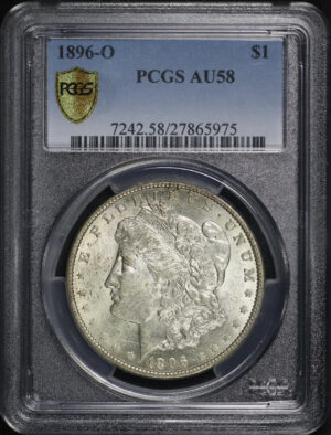 Obverse of this 1896-O Morgan Dollar PCGS AU-58