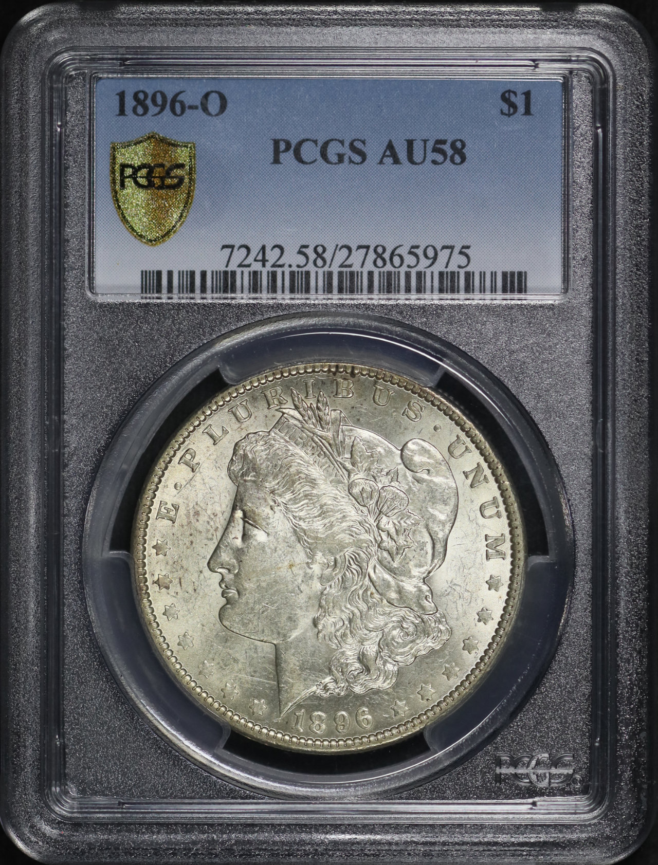Obverse of this 1896-O Morgan Dollar PCGS AU-58