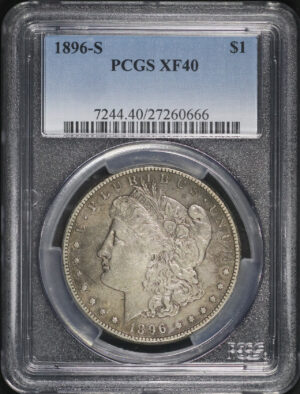 Obverse of this 1896-S Morgan Dollar PCGS XF-40