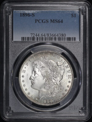 Obverse of this 1896-S Morgan Dollar PCGS MS-64