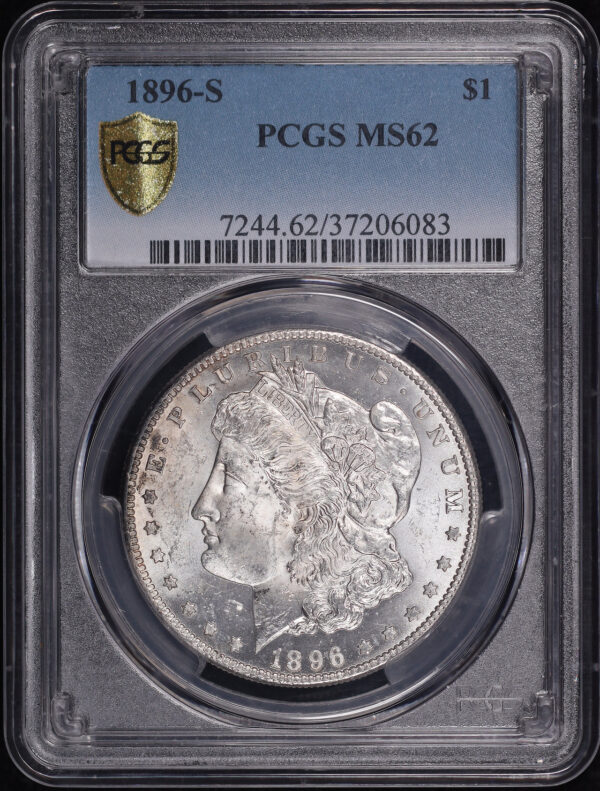 Obverse of this 1896-S Morgan Dollar PCGS MS-62