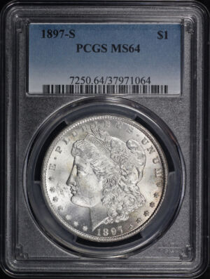 Obverse of this 1897-S Morgan Dollar PCGS MS-64