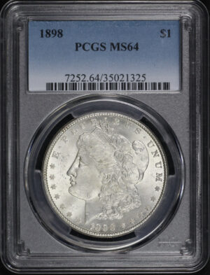 Obverse of this 1898 Morgan Dollar PCGS MS-64