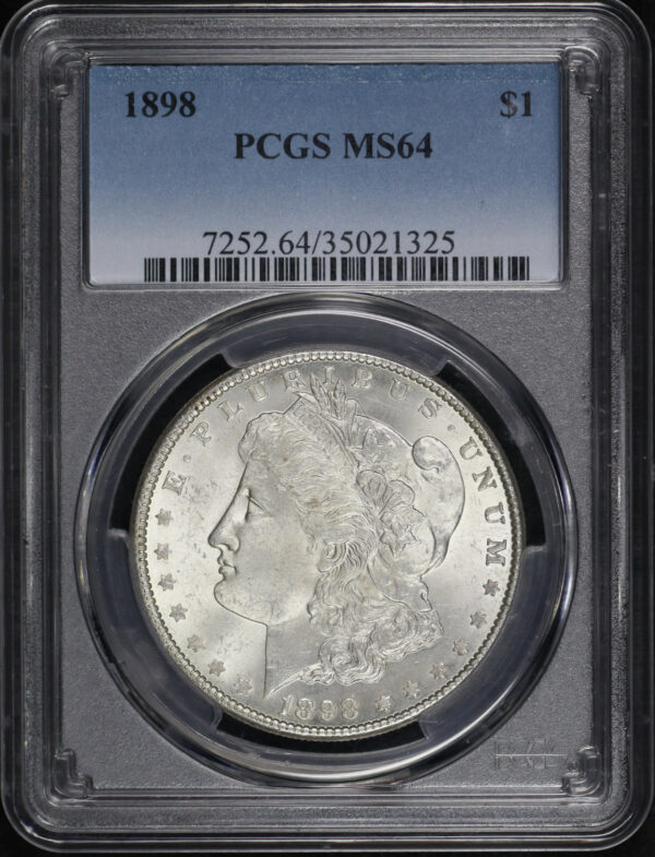 Obverse of this 1898 Morgan Dollar PCGS MS-64