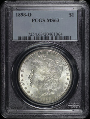 Obverse of this 1898-O Morgan Dollar PCGS MS-63