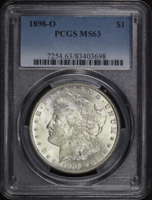 Obverse of this 1898-O Morgan Dollar PCGS MS-63