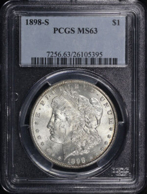 Obverse of this 1898-S Morgan Dollar PCGS MS-63