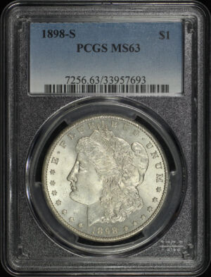 Obverse of this 1898-S Morgan Dollar PCGS MS-63