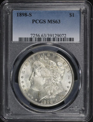 Obverse of this 1898-S Morgan Dollar PCGS MS-63