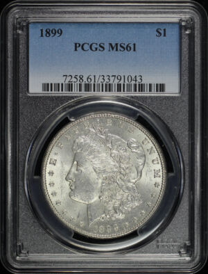 Obverse of this 1899 Morgan Dollar PCGS MS-61
