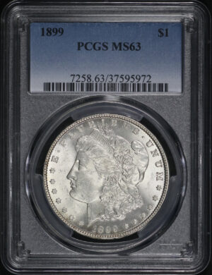 Obverse of this 1899 Morgan Dollar PCGS MS-63