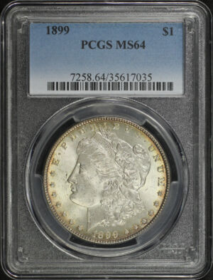 Obverse of this 1899 Morgan Dollar PCGS MS-64