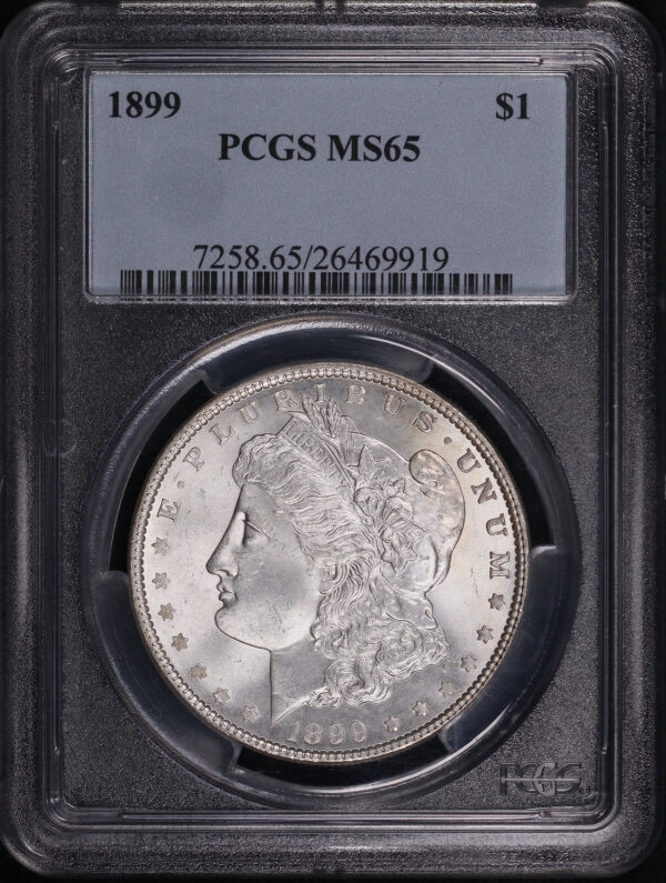 Obverse of this 1899 Morgan Dollar PCGS MS-65