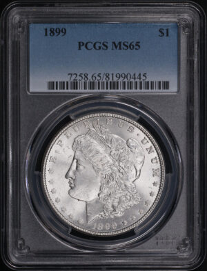 Obverse of this 1899 Morgan Dollar PCGS MS-65