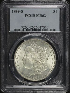 Obverse of this 1899-S Morgan Dollar PCGS MS-62