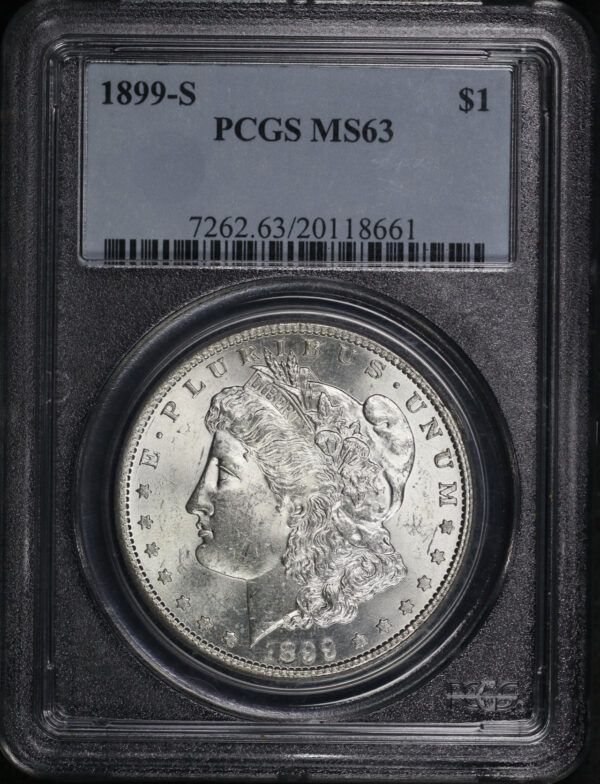 Obverse of this 1899-S Morgan Dollar PCGS MS-63