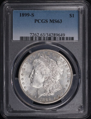 Obverse of this 1899-S Morgan Dollar PCGS MS-63