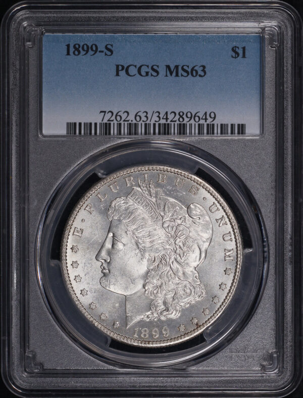 Obverse of this 1899-S Morgan Dollar PCGS MS-63