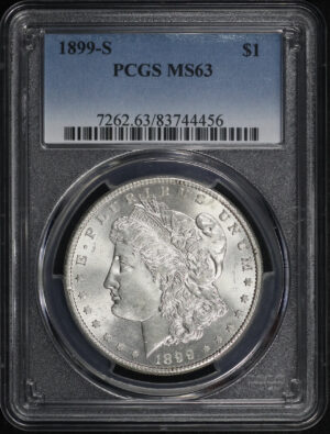 Obverse of this 1899-S Morgan Dollar PCGS MS-63