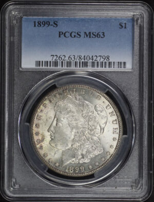 Obverse of this 1899-S Morgan Dollar PCGS MS-63