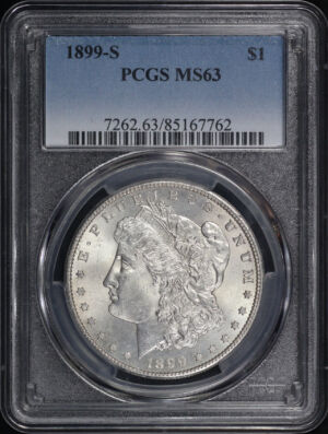 Obverse of this 1899-S Morgan Dollar PCGS MS-63
