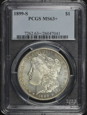Obverse of this 1899-S Morgan Dollar PCGS MS-63+