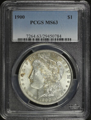 Obverse of this 1900 Morgan Dollar PCGS MS-63