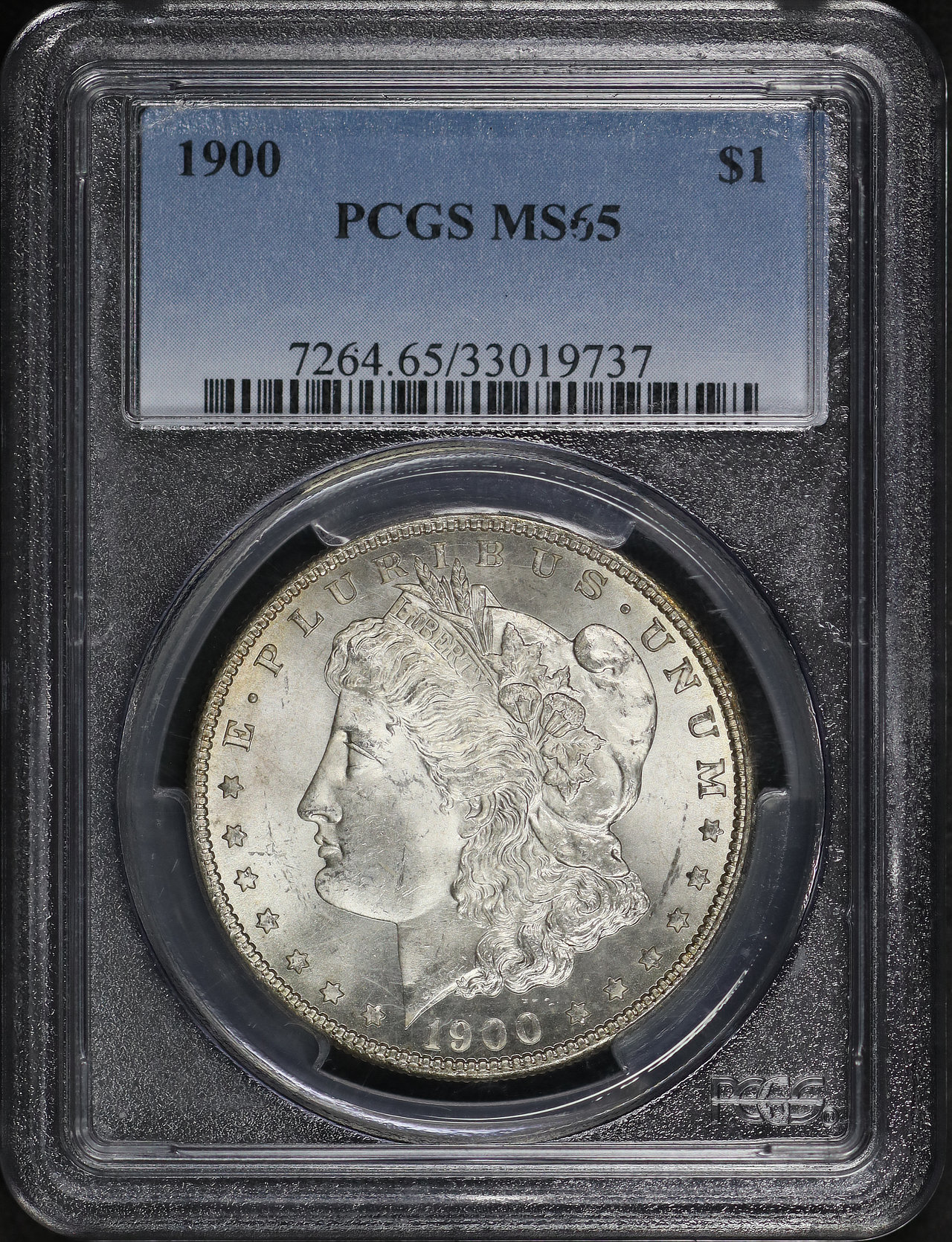 Obverse of this 1900 Morgan Dollar PCGS MS-65