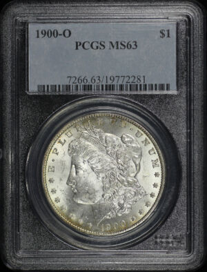 Obverse of this 1900-O Morgan Dollar PCGS MS-63
