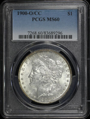 Obverse of this 1900-O/CC Morgan Dollar PCGS MS-60