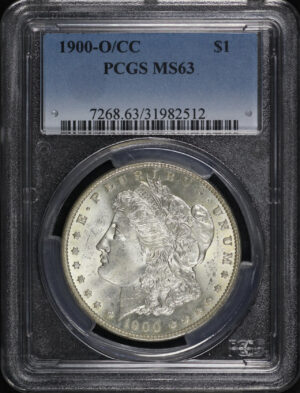 Obverse of this 1900-O/CC Morgan Dollar PCGS MS-63