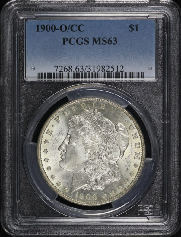 Obverse of this 1900-O/CC Morgan Dollar PCGS MS-63