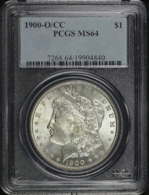 Obverse of this 1900-O/CC Morgan Dollar PCGS MS-64