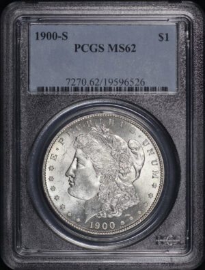 Obverse of this 1900-S Morgan Dollar PCGS MS-62