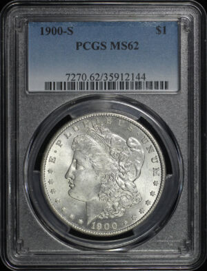 Obverse of this 1900-S Morgan Dollar PCGS MS-62