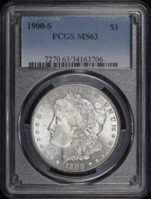 Obverse of this 1900-S Morgan Dollar PCGS MS-63