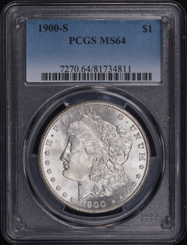 Obverse of this 1900-S Morgan Dollar PCGS MS-64
