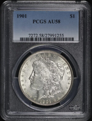 Obverse of this 1901 Morgan Dollar PCGS AU-58