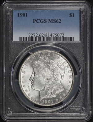 Obverse of this 1901 Morgan Dollar PCGS MS-62