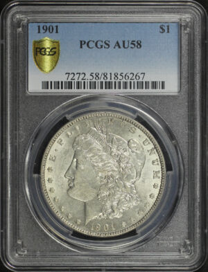 Obverse of this 1901 Morgan Dollar PCGS AU-58