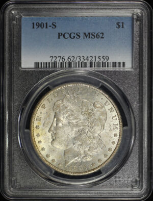 Obverse of this 1901-S Morgan Dollar PCGS MS-62