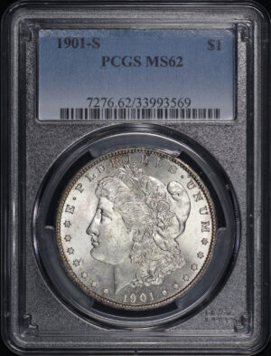 Obverse of this 1901-S Morgan Dollar PCGS MS-62