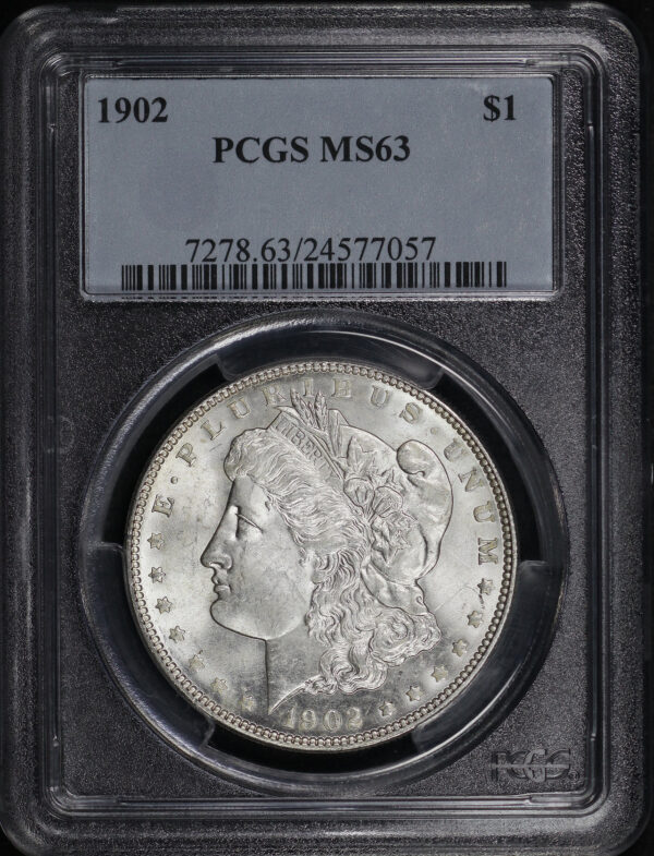 Obverse of this 1902 Morgan Dollar PCGS MS-63
