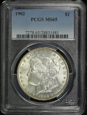 Obverse of this 1902 Morgan Dollar PCGS MS-65