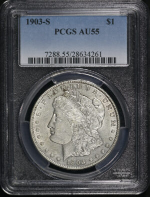 Obverse of this 1903-S Morgan Dollar PCGS AU-55