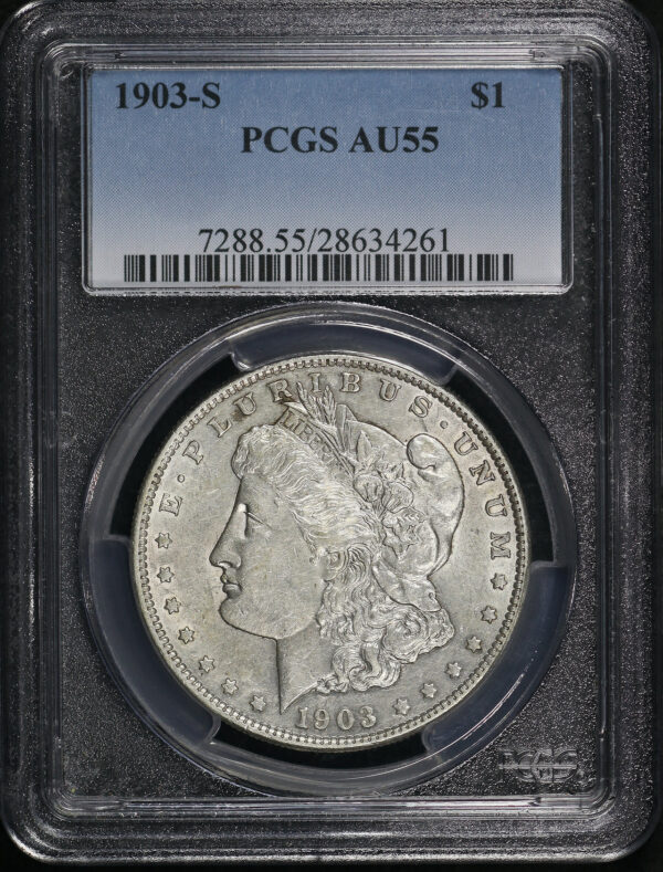 Obverse of this 1903-S Morgan Dollar PCGS AU-55