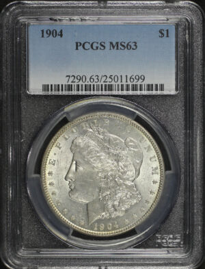 Obverse of this 1904 Morgan Dollar PCGS MS-63