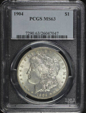 Obverse of this 1904 Morgan Dollar PCGS MS-63