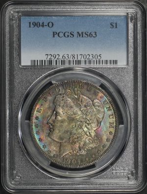 Obverse of this 1904-O Morgan Dollar PCGS MS-63