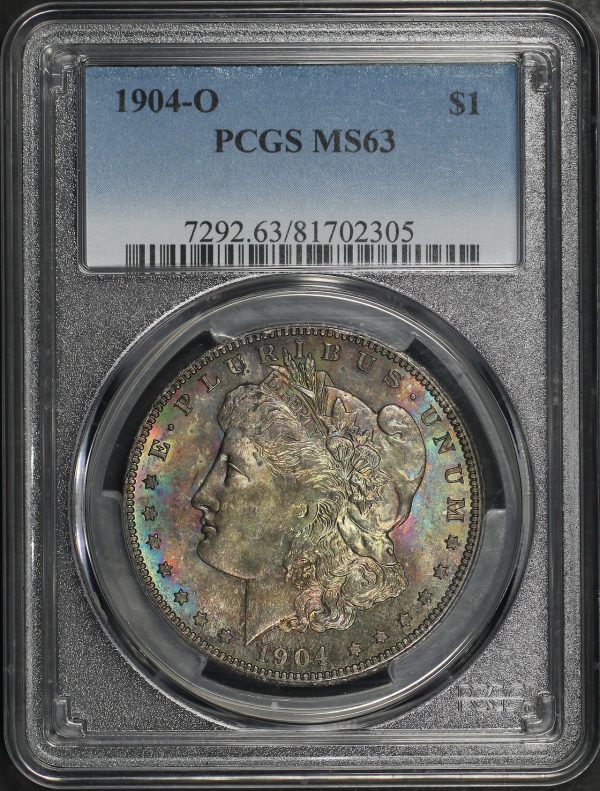 Obverse of this 1904-O Morgan Dollar PCGS MS-63